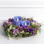 Венок для свечи Provence - Магическая Красота 34 см, фиолетовый