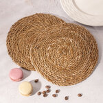 Плейсмат плетеный Реджис 20 см, 2 шт