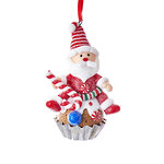 Елочная игрушка Санта Клаус - Christmas Cupcake 9 см, подвеска
