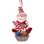 Елочная игрушка Санта Клаус - Christmas Cupcake 9 см, подвеска