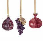Набор елочных игрушек Фрукты - Gusto della Vita 9 см, 3 шт