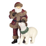 Декоративная фигурка Санта-Лесник с Медвежонком 29 см