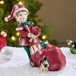 Новогодняя фигурка Эльф Ниэлла с подарками - Помощник Санты 17 см