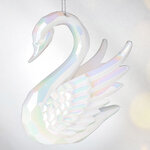 Елочная игрушка Лебедь Грета - Дива Лесного Озера 10 см, подвеска