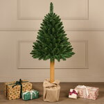 Искусственная елка Pinus 140 см с натуральным стволом, ПВХ