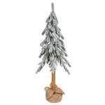 Настольная елка Альпа заснеженная 100 см с натуральным стволом, ЛИТАЯ 100%