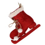 Елочная игрушка Новогодний конек Герды 13 см, красная, подвеска