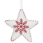 Елочная игрушка Сканди Рождество: Звезда 10 см, белая, подвеска