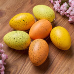 Пасхальные украшения Яйца Marcello 6 см, 6 шт, подвеска