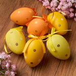 Пасхальные украшения Яйца Monrisson 6 см, 6 шт, подвеска