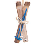 Елочная игрушка Веселые Лыжи 16 см синяя, подвеска