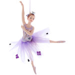 Елочная игрушка Балерина Лирия - Лавандовый Вальс 15 см, подвеска