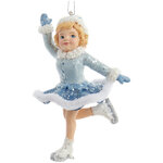 Елочная игрушка Девочка Андреа на коньках - Зимние каникулы 11 см, подвеска