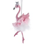 Елочная игрушка Фламинго Джулиа - Piroetta Rosa 14 см, подвеска