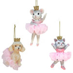 Набор елочных игрушек зверушек Звезды Балета 8 см, 3 шт