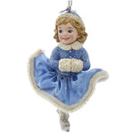Елочная игрушка Девочка Вилма на коньках - Северный Ансамбль 10 см