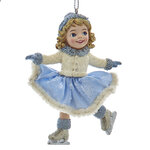 Елочная игрушка Девочка Кирси на коньках - Северный Ансамбль 10 см
