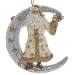 Елочная игрушка Санта на Серебряной Луне - Heavenly Triumph 10 см