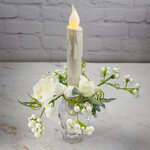 Венок для свечи Белые Розы 10 см