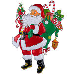Панно Санта-Клаус с подарками, 71*58 см