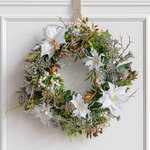 Венок Poinsettia - Безграничность Нежности 28 см, белый