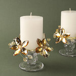 Венок для свечи Caen - Изысканная Роскошь 15 см, золотой