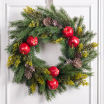 Венок Вкус Радости с яблоками и шишками 49 см