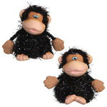 Обезьянка керамическая в черной шубке, 8 см