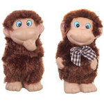 Обезьянка керамическая в коричневой шубке, 8 см