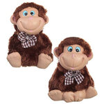 Обезьянка в сером бантике, 9 см