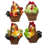 Магнит Петушок в корзинке 8 см