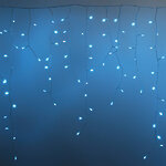 Светодиодная бахрома Premium Led 4.8*0.9 м, 348 небесно-голубых LED, прозрачный СИЛИКОН, соединяемая, IP67