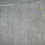 Светодиодная бахрома Premium Led 4.8*0.9 м, 348 желтых LED, прозрачный СИЛИКОН, соединяемая, IP67