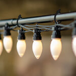 Гирлянда из лампочек Festival Party Lights 10 м, 20 ламп, теплые белые LED, черный ПВХ, соединяемая, IP44