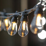 Гирлянда из лампочек Edison Party Lights 10 м, 20 ламп, теплые белые LED, черный ПВХ, соединяемая, IP44