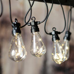 Гирлянда из лампочек Edison Shine Party Lights 10 м, 20 ламп, теплые белые LED, черный ПВХ, соединяемая, IP44