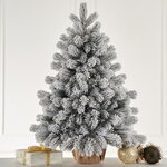 Настольная елка в мешочке Императрица заснеженная 90 см, ЛИТАЯ 100%