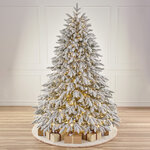 Искусственная елка с огоньками Романовская заснеженная 240 см, 560 теплых белых ламп, ЛИТАЯ 100%