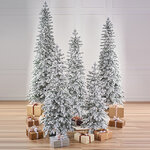 Искусственная стройная елка Тикко заснеженная 155 см, ЛИТАЯ 100%