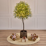 Искусственная елка с лампочками Эми 170 см в кашпо, 430 теплых белых LED ламп, ЛИТАЯ 100%