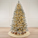 Искусственная елка с лампочками Самарская Заснеженная 240 см, 670 теплых белых ламп, ЛИТАЯ 100%