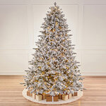 Искусственная елка с гирляндой Византийская заснеженная 210 см, 560 теплых белых ламп, ЛИТАЯ 100%