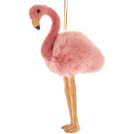Елочная игрушка Пушистый Фламинго Розарио 15 см, подвеска