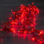 Электрогирлянда Фейерверк Cluster Lights 200 красных микроламп 2 м, красный ПВХ, соединяемая, IP20