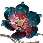 Искусственный цветок Miragrado 20 см сапфир, клипса