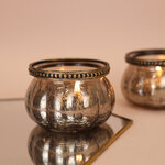 Стеклянный подсвечник Теофило 9 см шампань