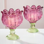 Стеклянный подсвечник-бокал Тюльпан Dalkeith 16 см