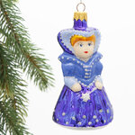 Стеклянная елочная игрушка Зимняя фея 12 см, подвеска
