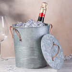 Ведро для льда Кампала 21*20 см серебряное