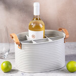 Подставка для вина Кампала на 6 бутылок 25*18*14 см бежевая